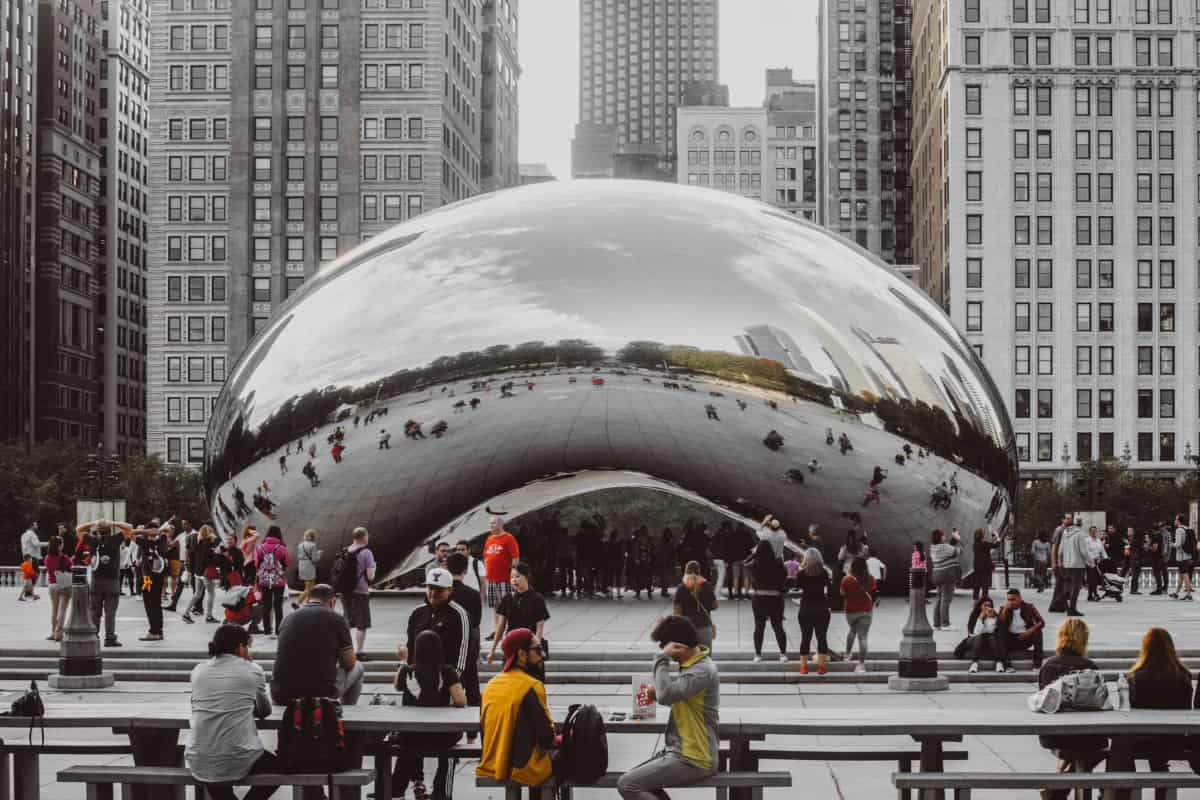 Cloud Gate Sculpture in Chicago, Illinois